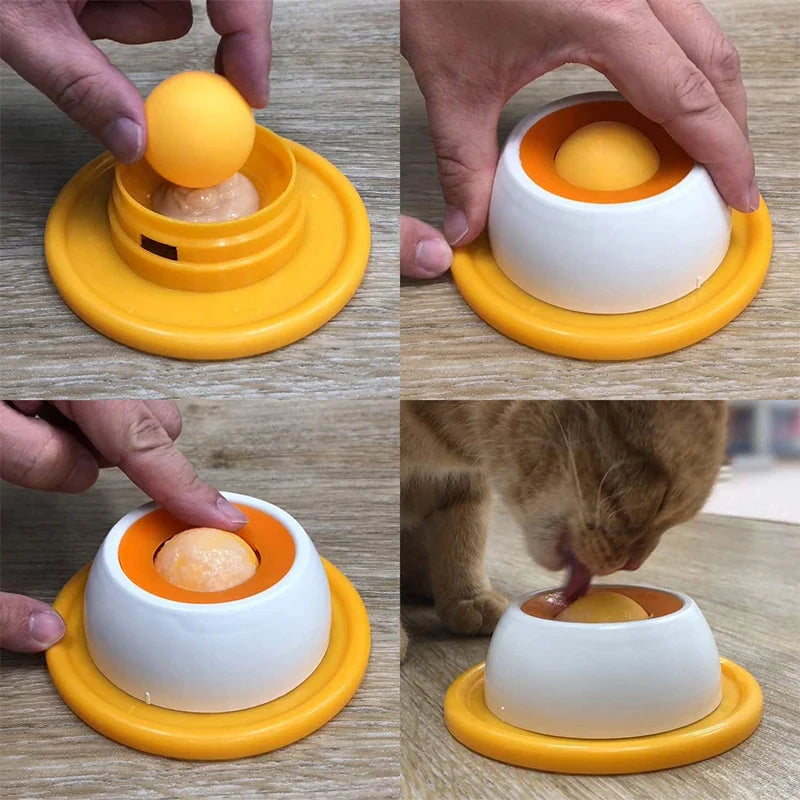 Anti-Spill Licking Ball Bowl